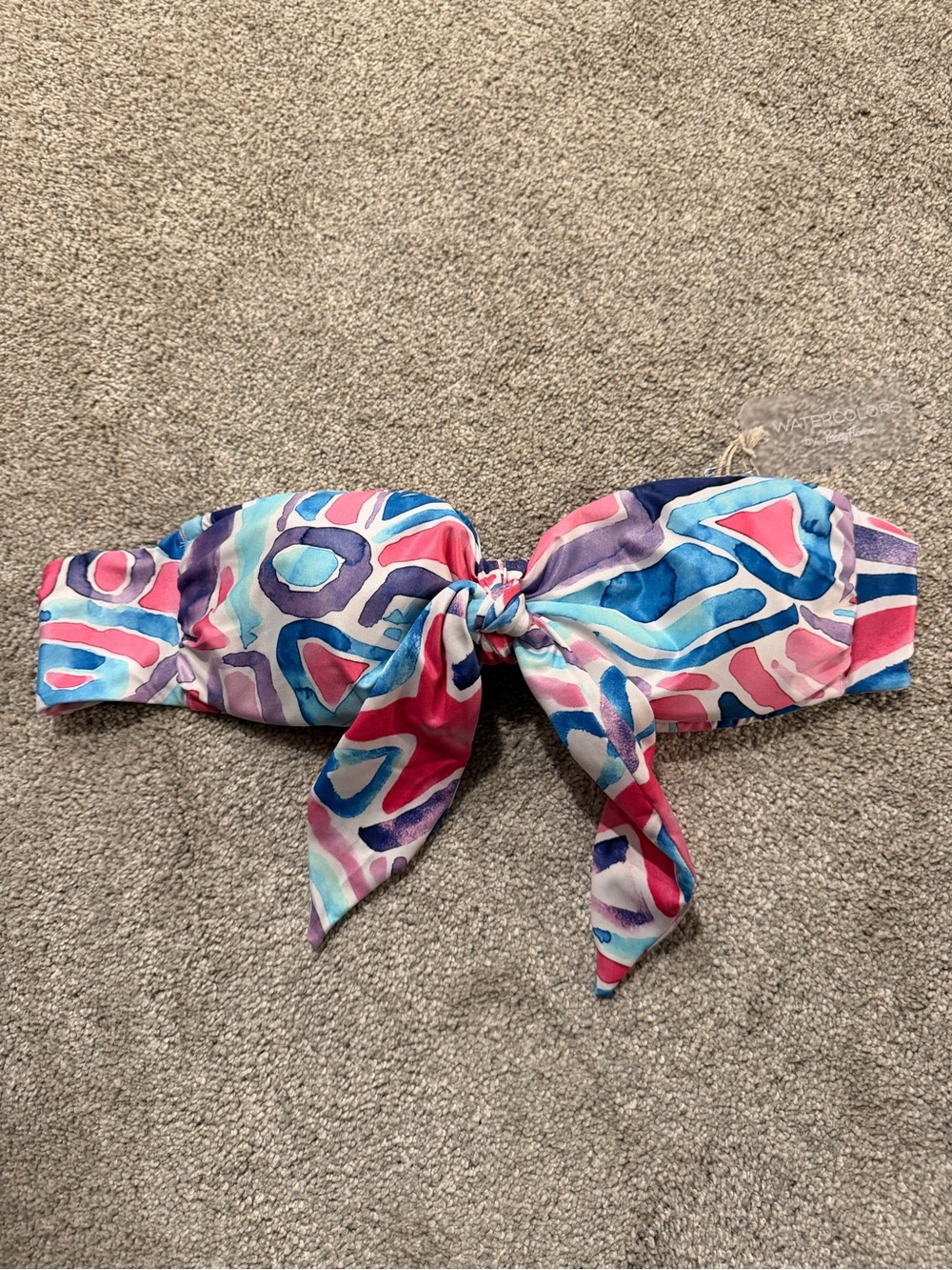 Women’s bandeau size small Kenny Flowers bikini watercolors top